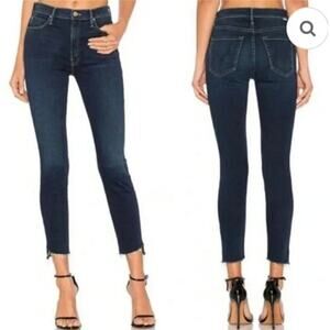 Mother Denim Stunner Zip Fly Ankle Step Fray in A Trip Down Memory Lane Size 24